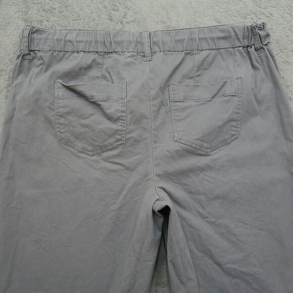 Cato Jeans Women's Size L Gray High-Rise Elastic Waist Straight Crop 26" Inseam - Picture 14 of 16